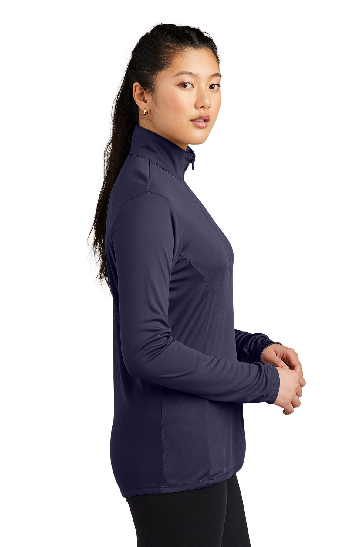 Sport-Tek Ladies PosiCharge Competitor Customized 1/4-Zip Pullovers, True Navy [Burtness]