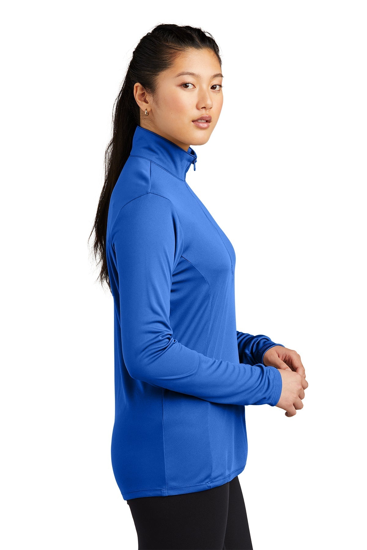 Sport-Tek Ladies PosiCharge Competitor Branded 1/4-Zip Pullovers, True Royal [Team Travel Source]