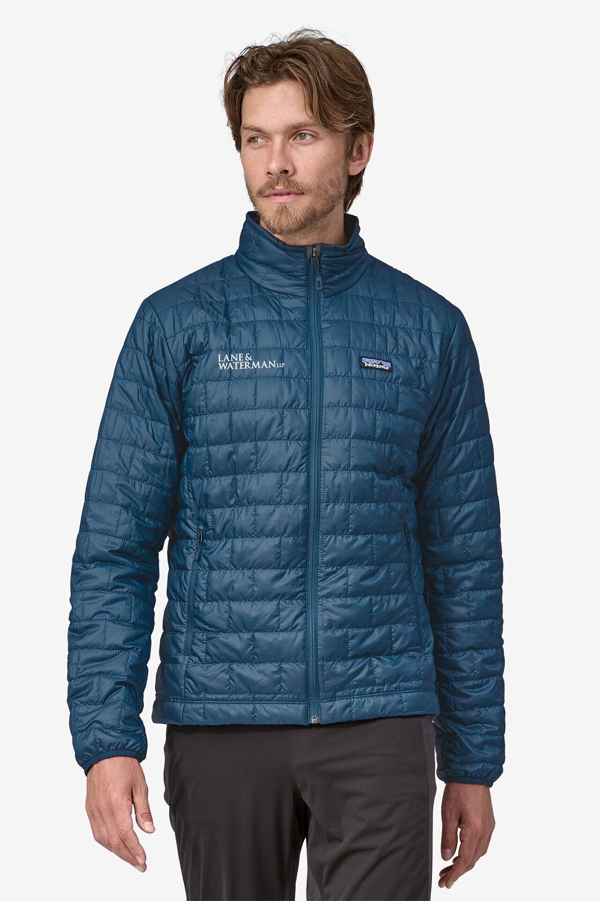 Patagonia Mens Custom Nano Puff Jackets, Lagom Blue [Lane & Waterman]