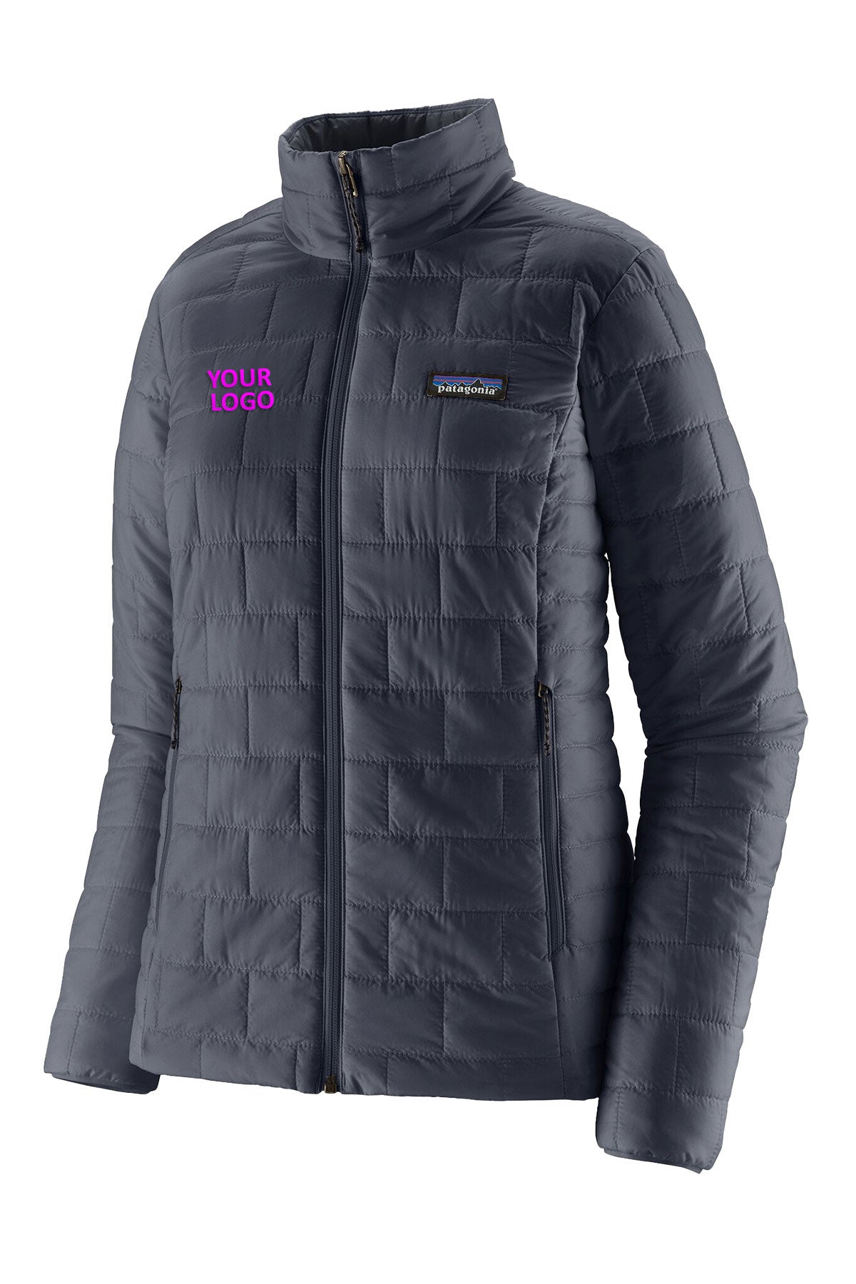 Patagonia Womens Nano Puff Custom Jackets, Smolder Blue