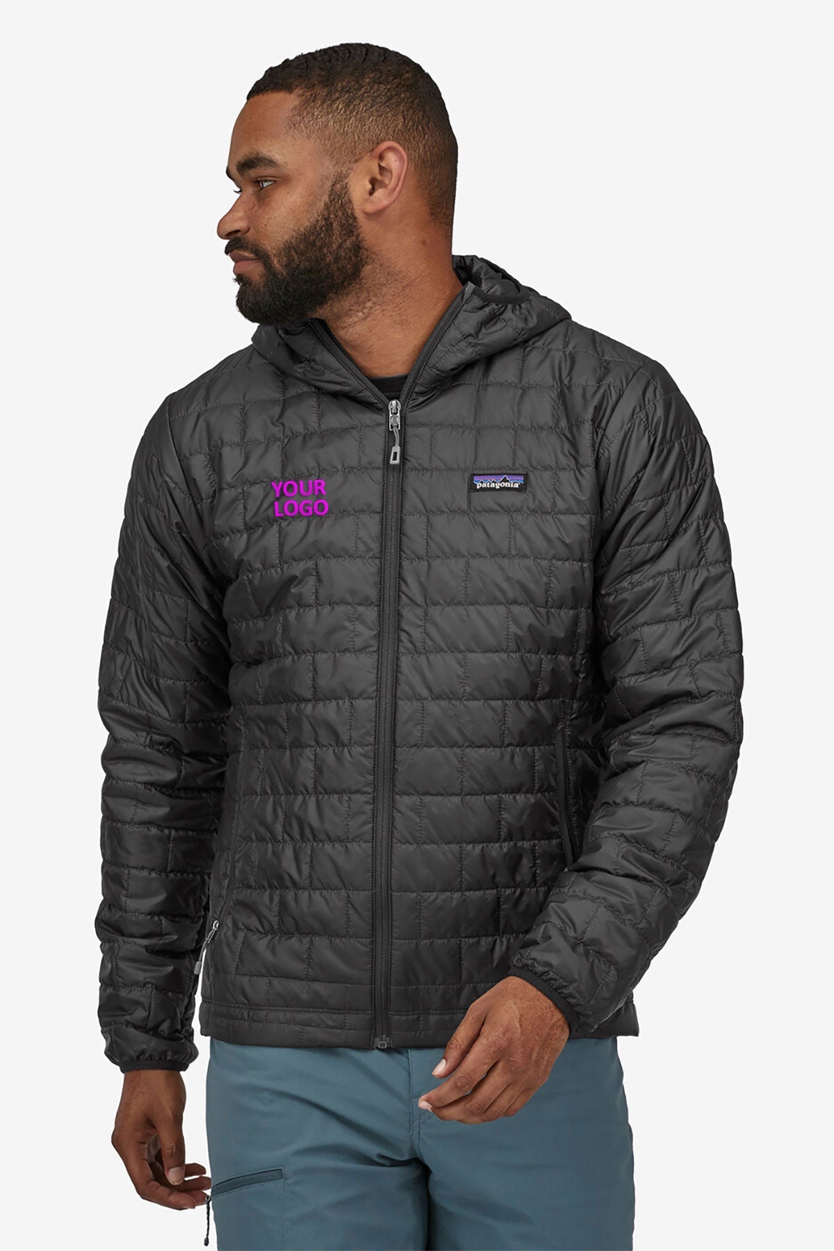 Patagonia Mens Nano Puff Custom Hoodies, Black [Launch Test 1]