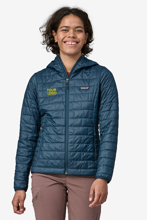 Patagonia Mens Nano Puff Custom Hoodies, Forge Grey