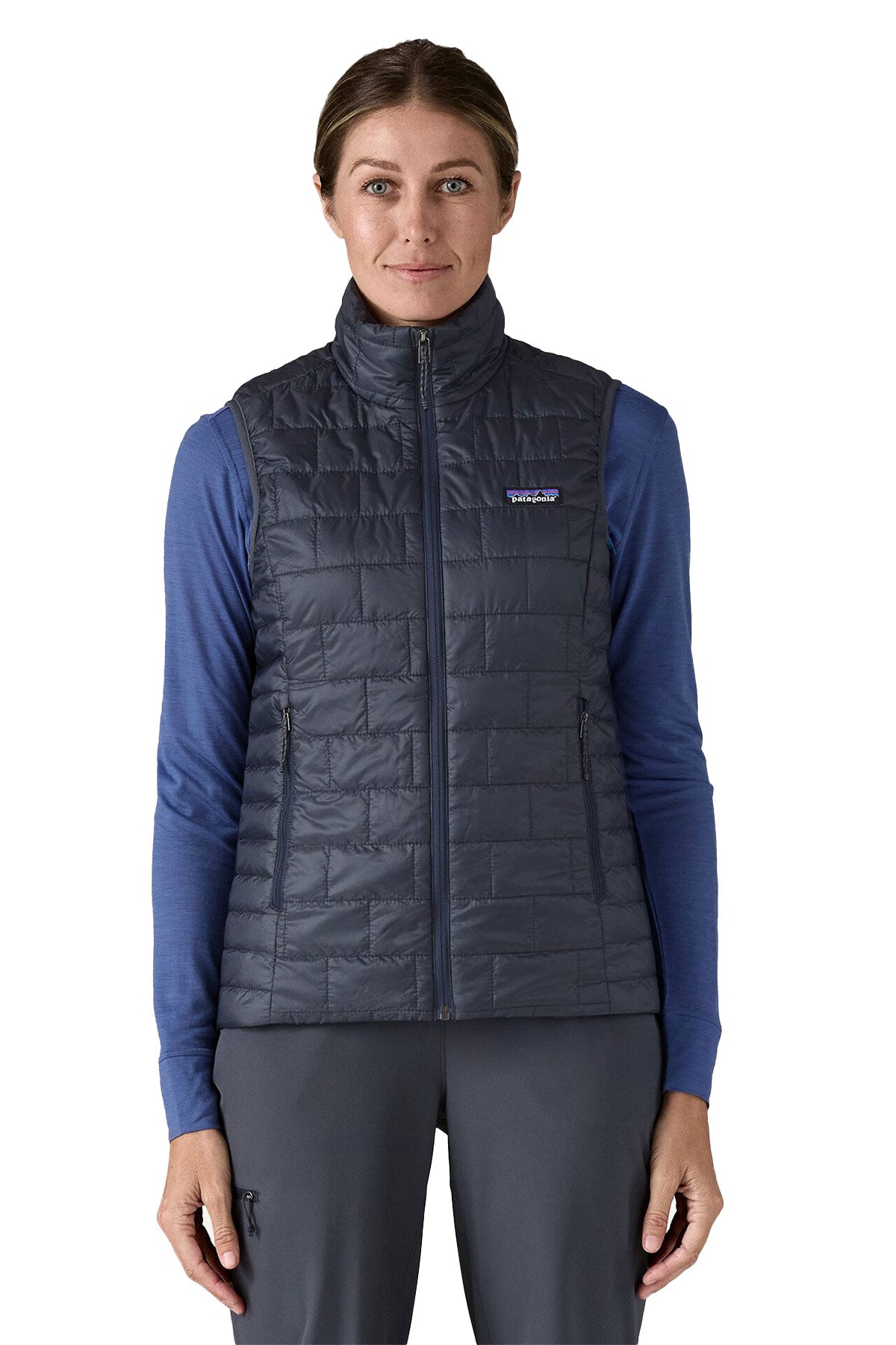 Patagonia Womens Nano Puff Custom Vests, Smolder Blue [Mechanical Solutions]