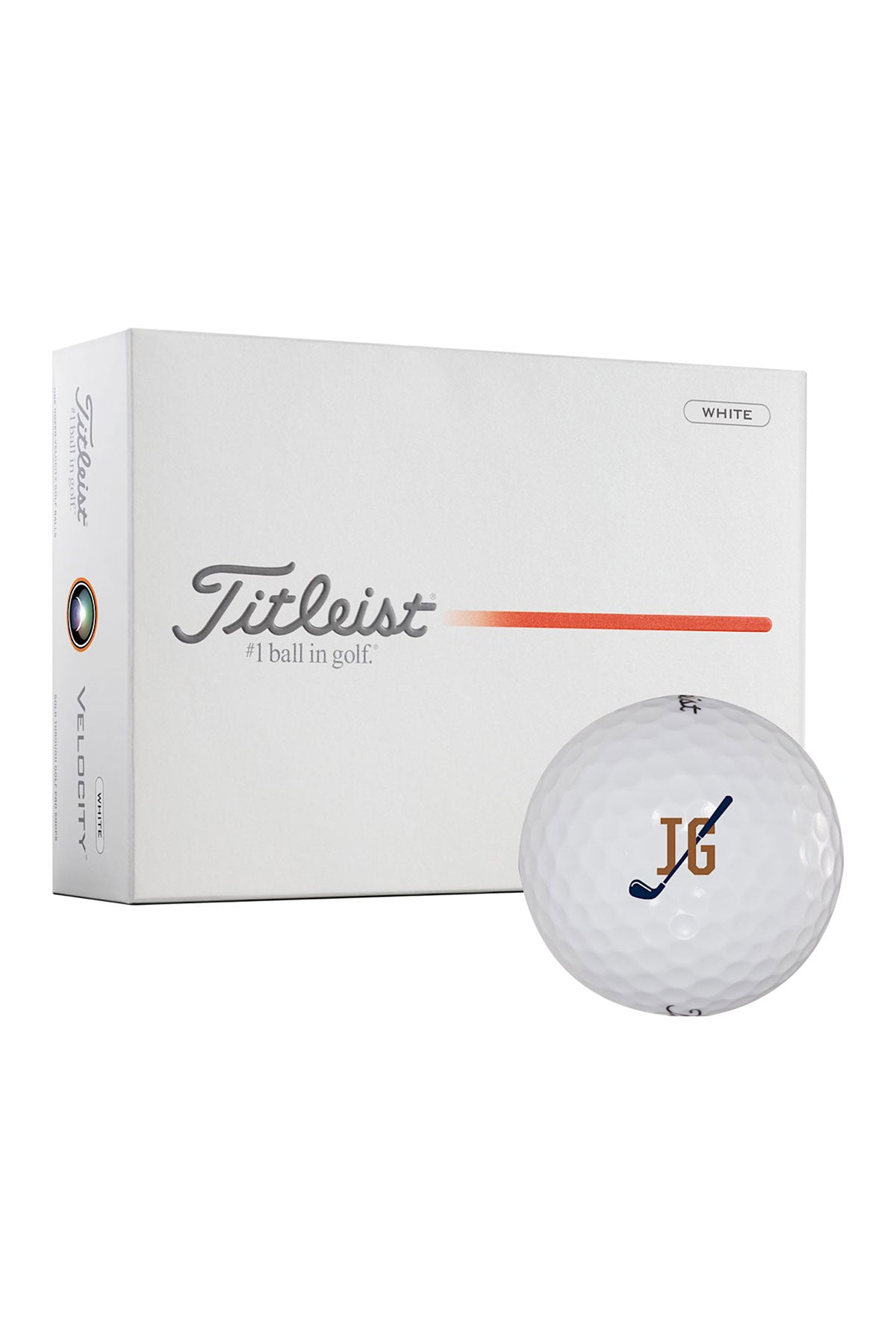 Titleist Velocity Custom Golf Balls-12 Pack, White