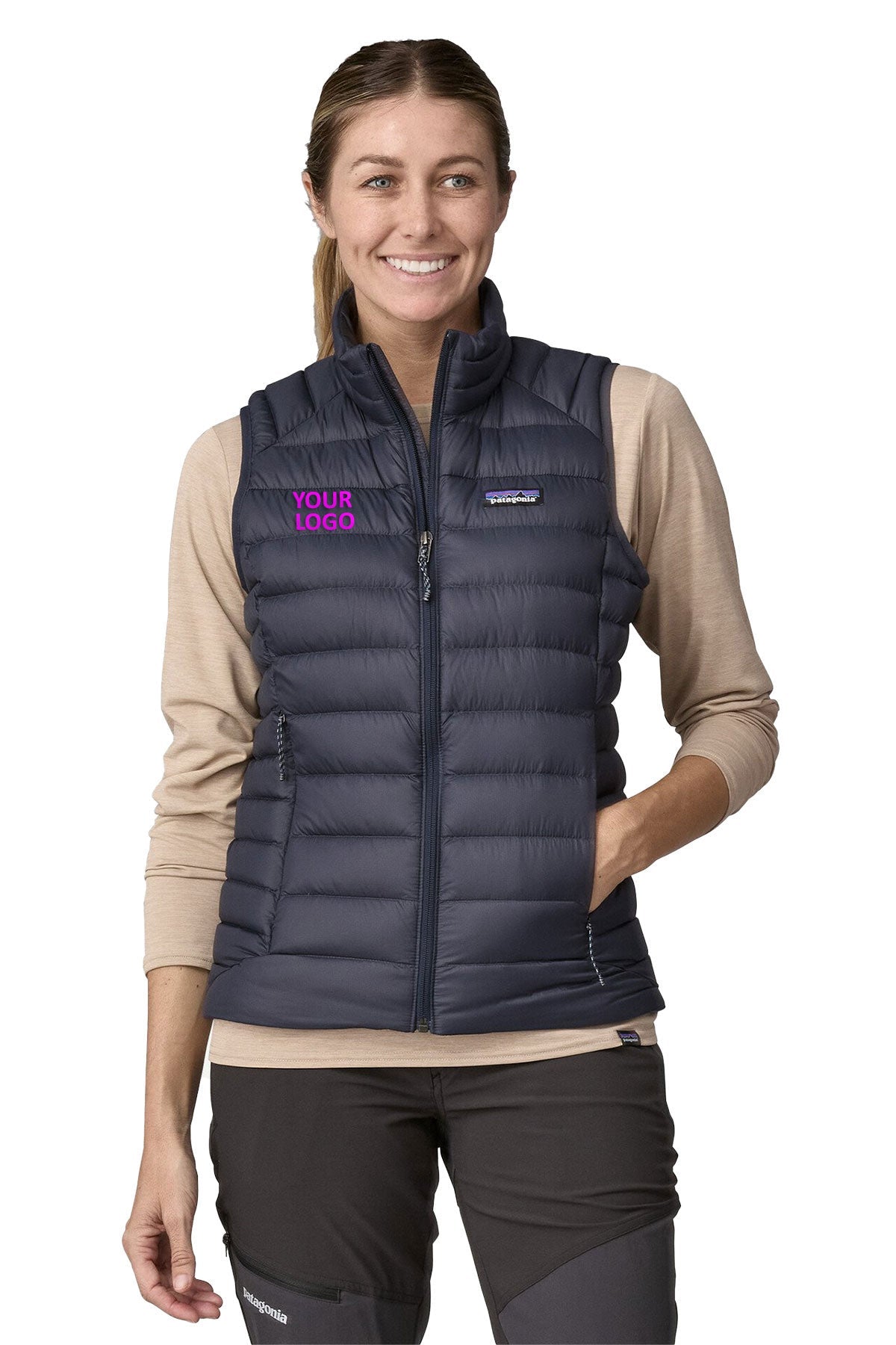 Patagonia Womens Down Sweater Custom Vests, Smolder Blue