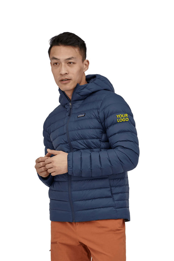 Patagonia Mens Patagonia Down Sweater Hoody Classic Navy Custom