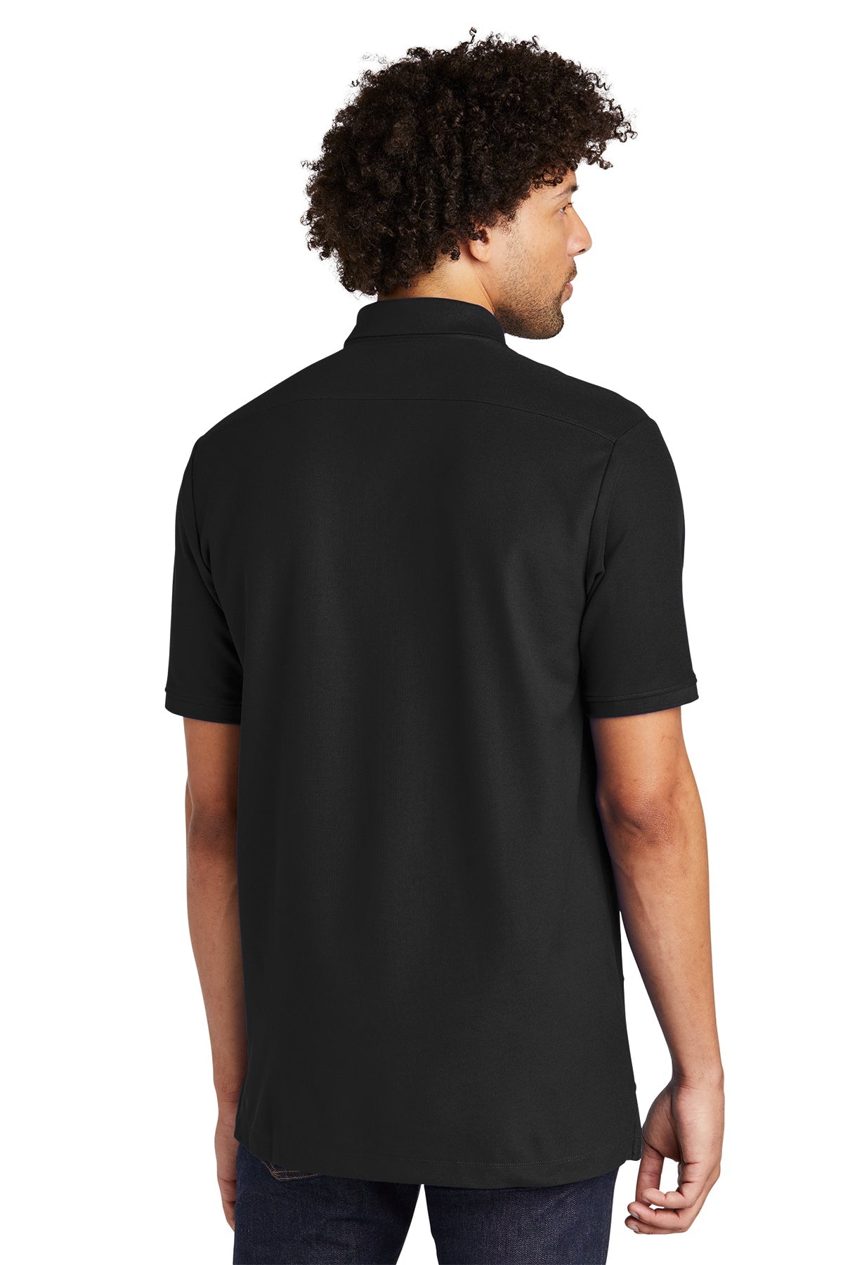 New Era Venue Home Plate Custom Polos, Black [ACI Jet Uniforms]