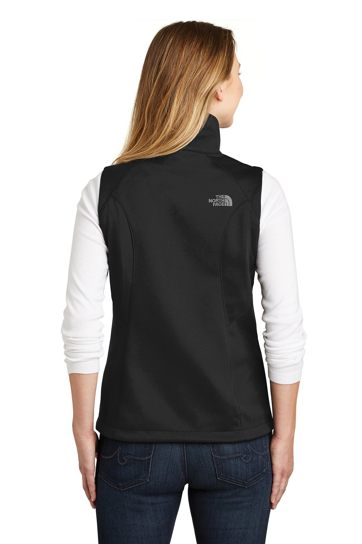 North Face Ladies Ridgewall Soft Shell Vest TNF Black [Orange by Fooda]