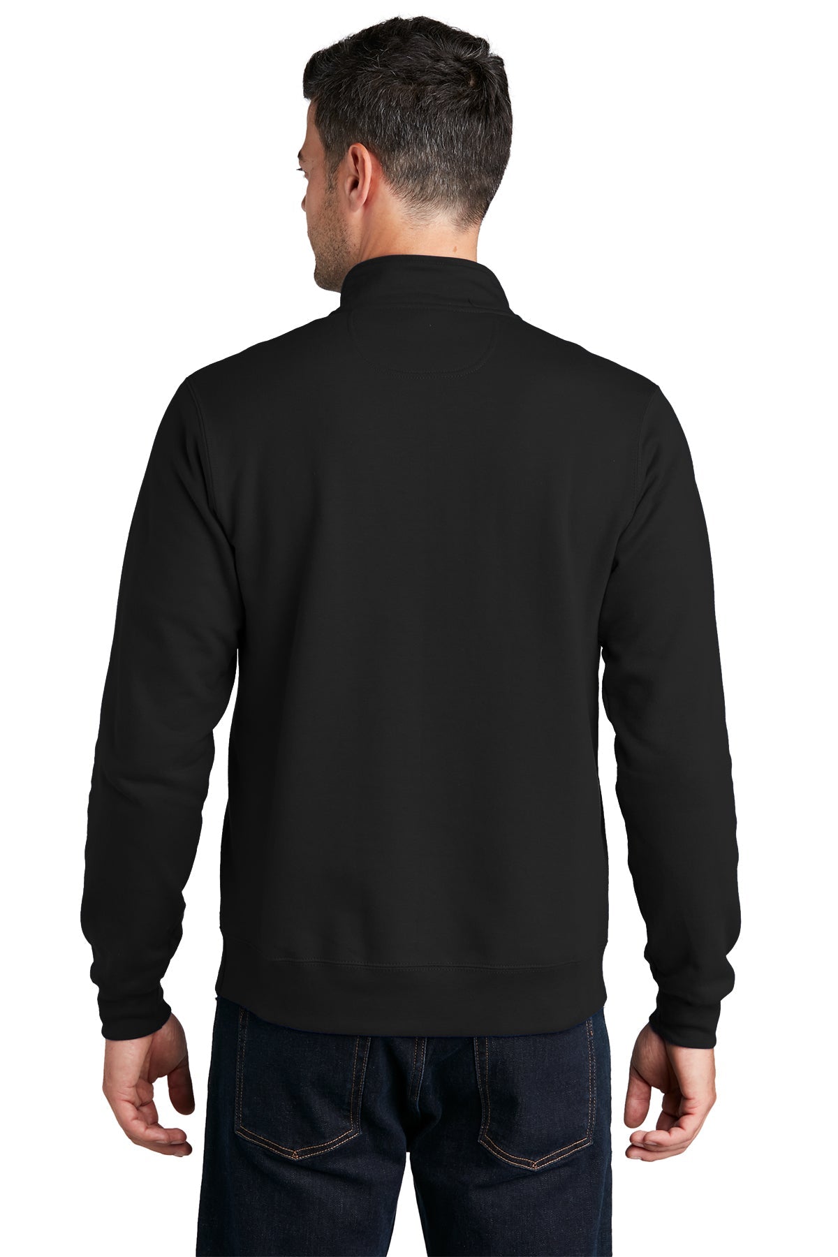 Port & Company Fan Favorite Fleece Customized Quarter Zips, Jet Black [Indiana University School of Medicine]