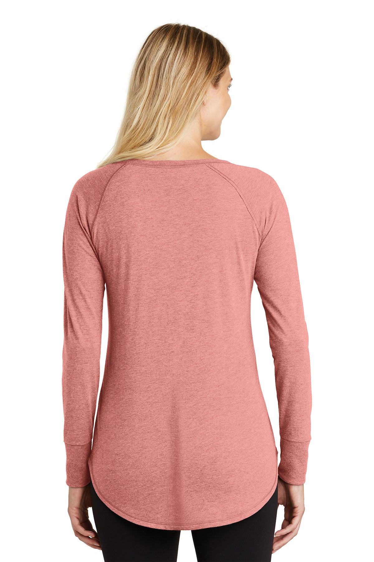 District Made Ladies Perfect Tri Long Sleeves, Blush Frost [CommStar Credit Union]