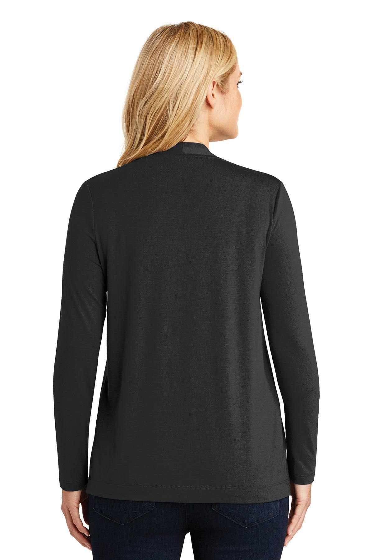 Port Authority Ladies Branded Concept Knit Cardigans, Black [Orange by Fooda]