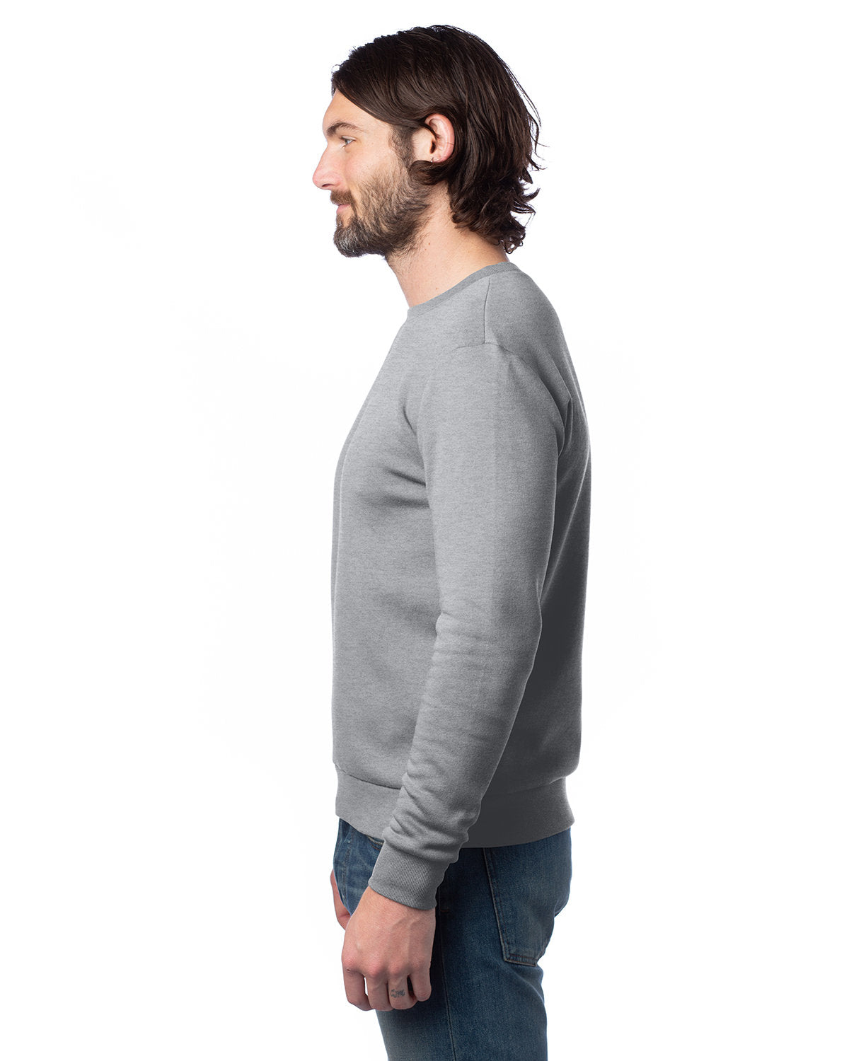 Alternative Unisex Eco-Cozy Fleece Sweatshirt, Heather Grey