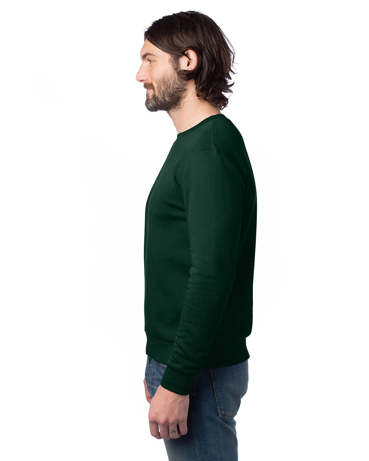 Alternative Unisex Eco-Cozy Fleece Sweatshirt, Varsity Green
