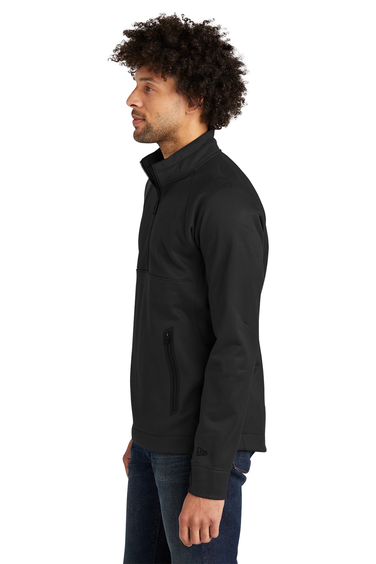 New Era Venue Fleece Custom Quarter Zips, Black [Donor Recovery Services]