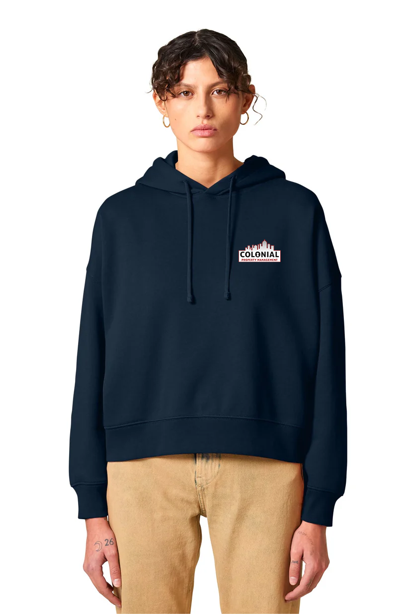 Stanley Stella Women’s Nora Hooded Sweatshirt, French Navy [Colonial Property Management]