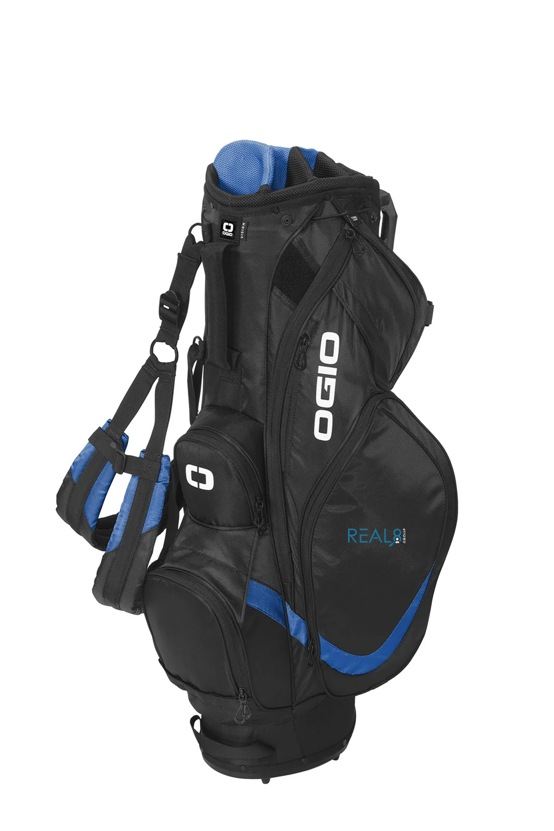 OGIO Vision 20 Golf Bag, Black/ Royal [Real8 Group]