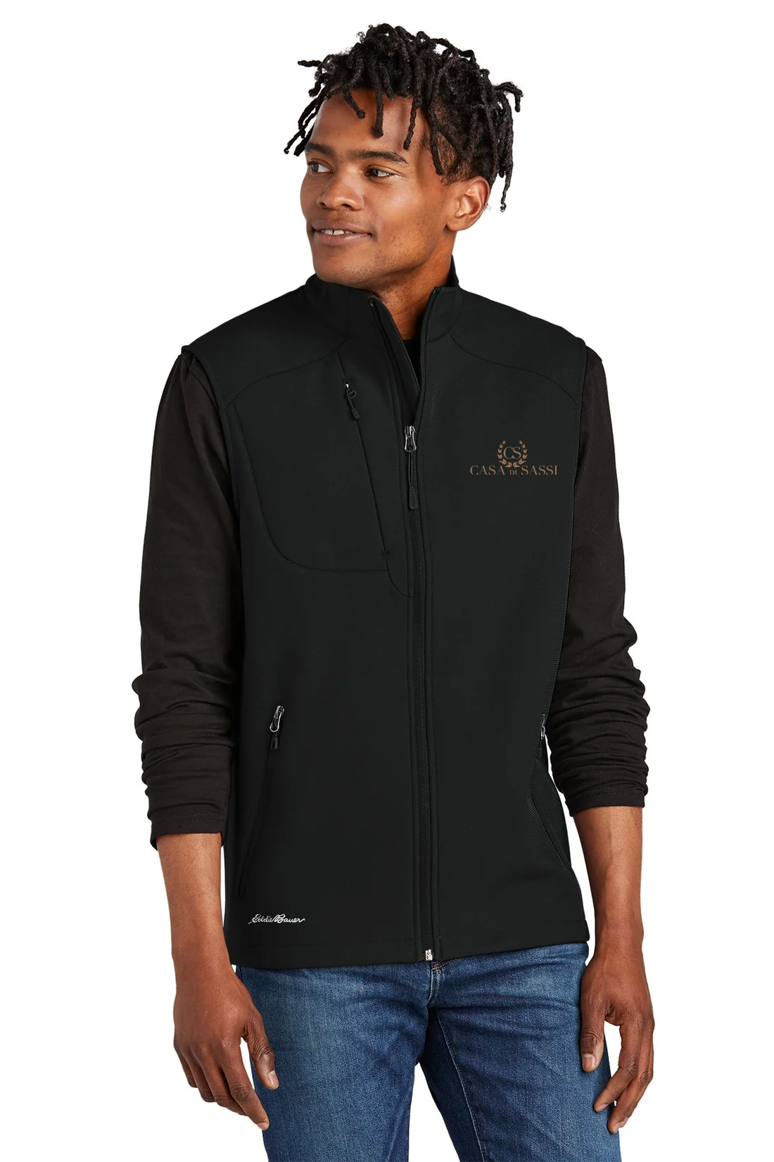 Eddie Bauer Stretch Soft Shell Vest, Deep Black [Casa Di Sassi  Crafted Collection Fall 2026]