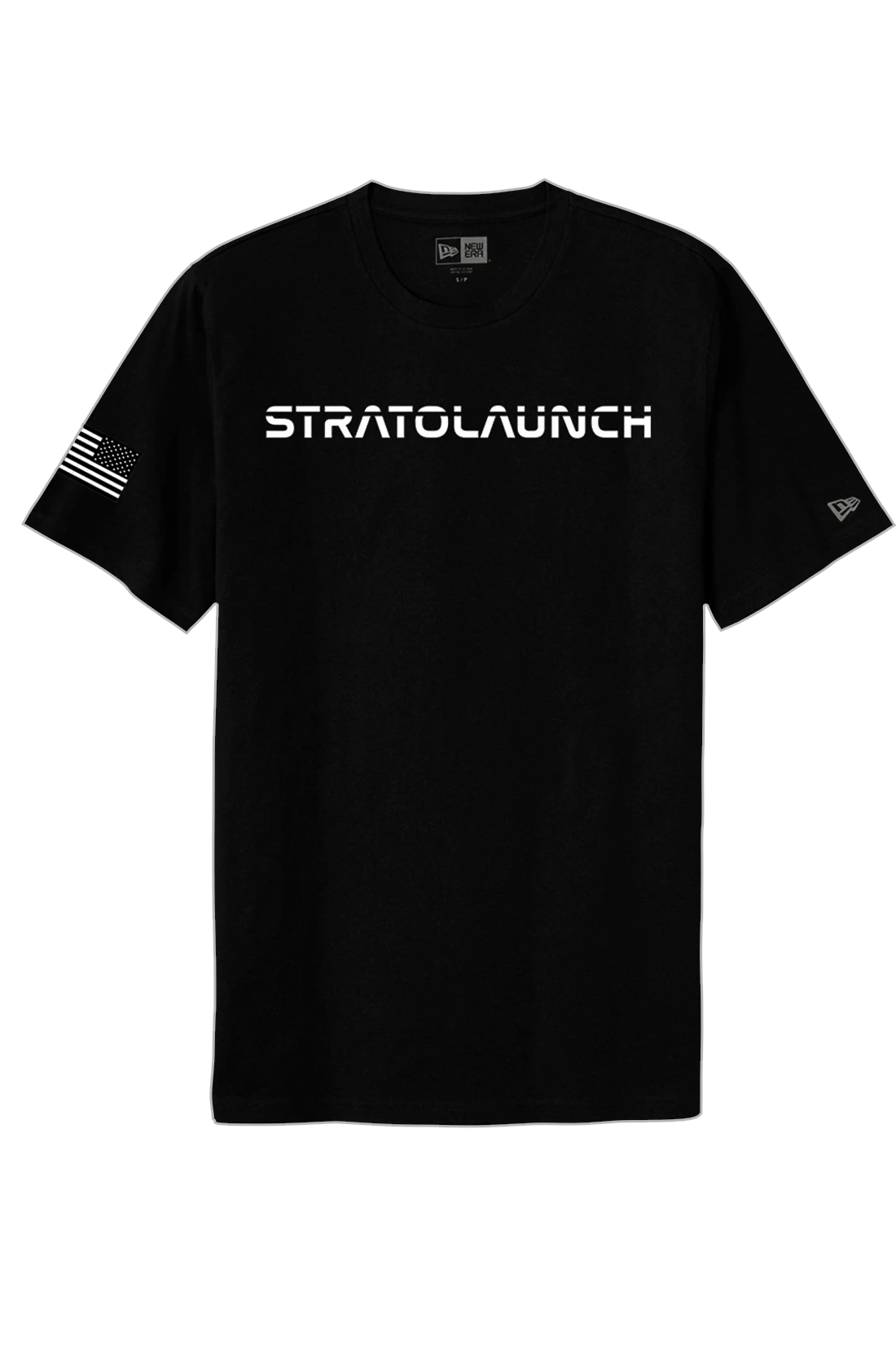 New Era Tri-Blend Printed Tee, Black Solid [Stratolaunch]