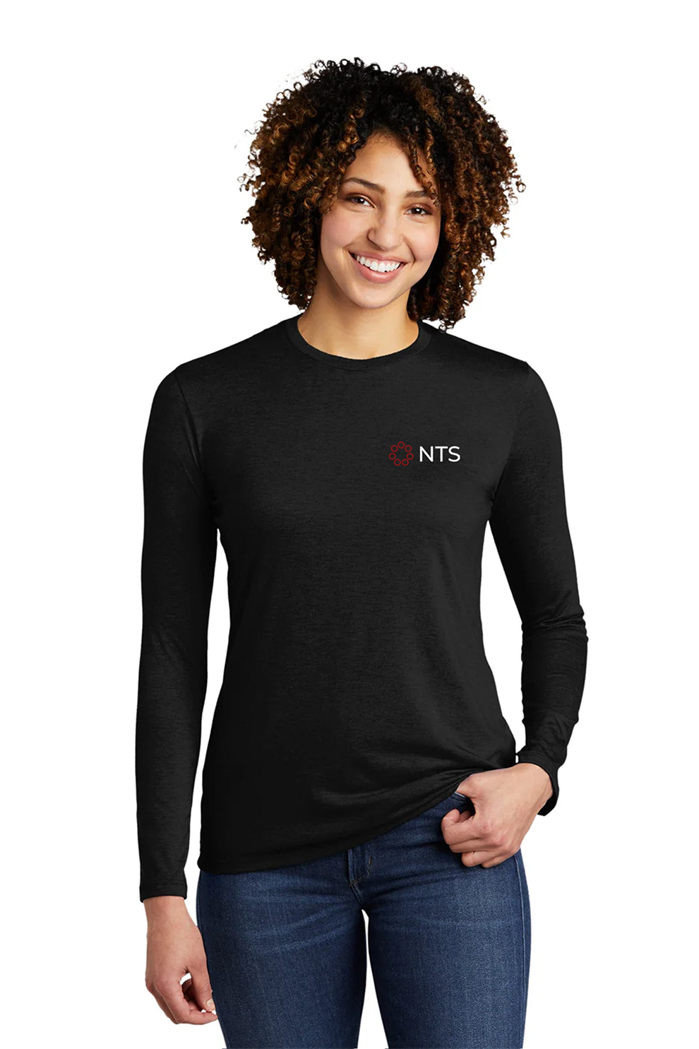 Allmade Women's Tri-Blend Long Sleeve Tee, Space Black [NexTech Solutions]
