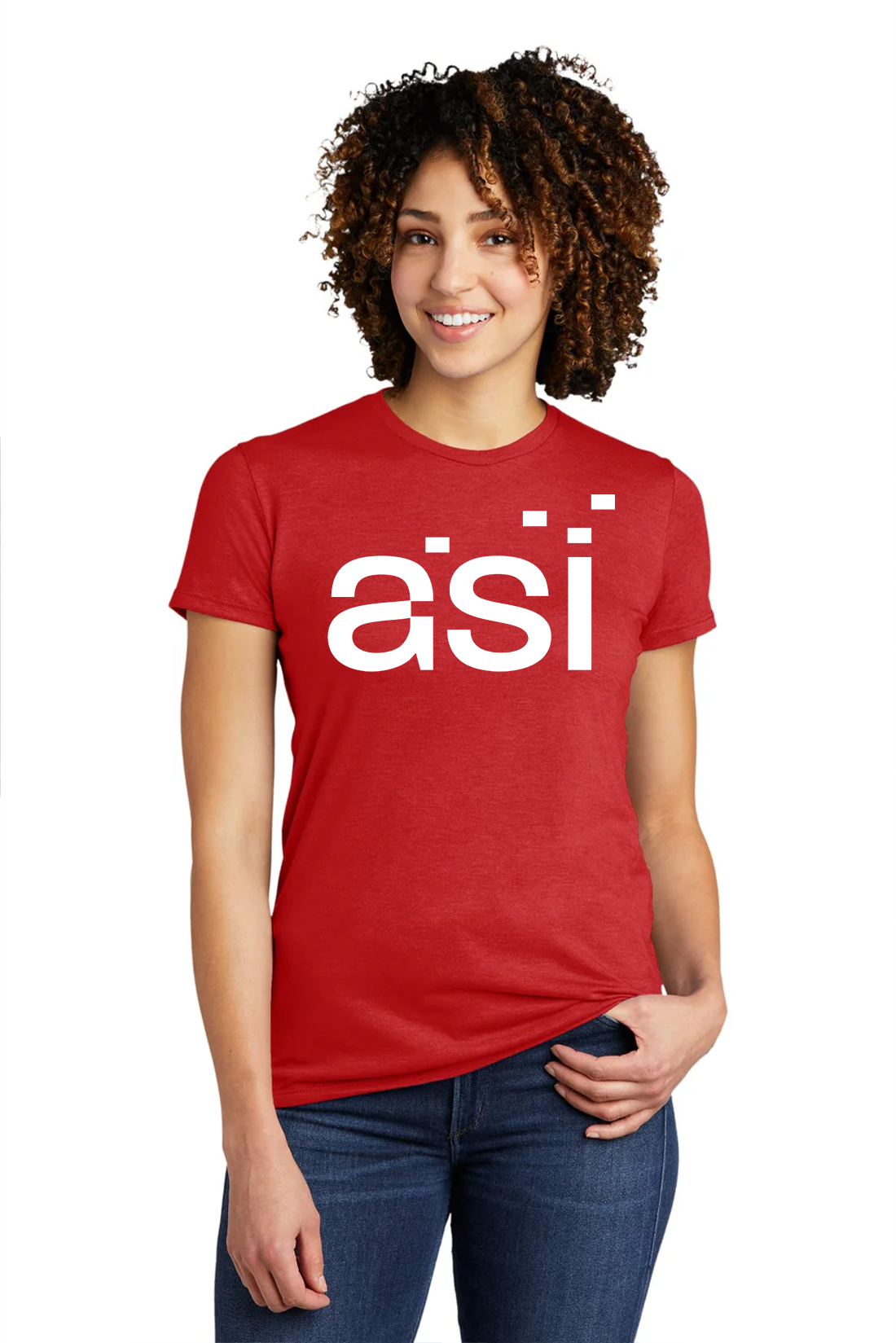 Allmade Women's Tri-Blend Tee, Rise Up Red [ASI]