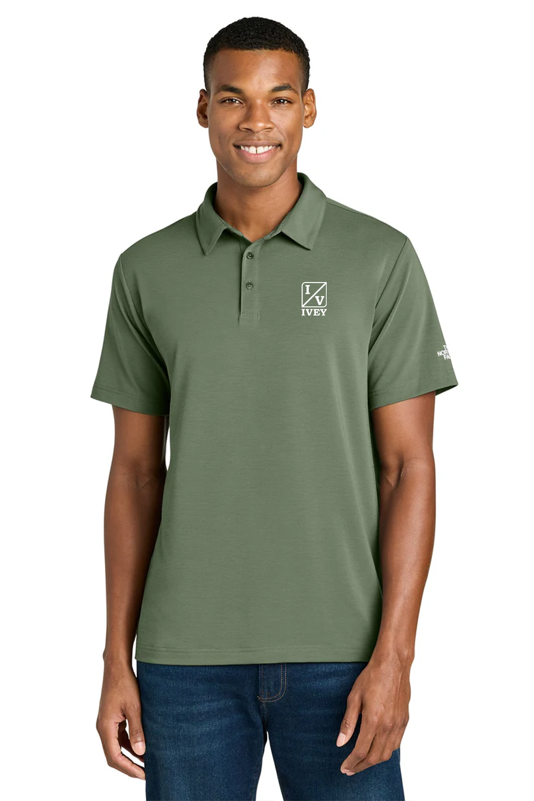The North Face Canyon Crest Polo, Bark Mist Green [Ivey Mechanical Company]