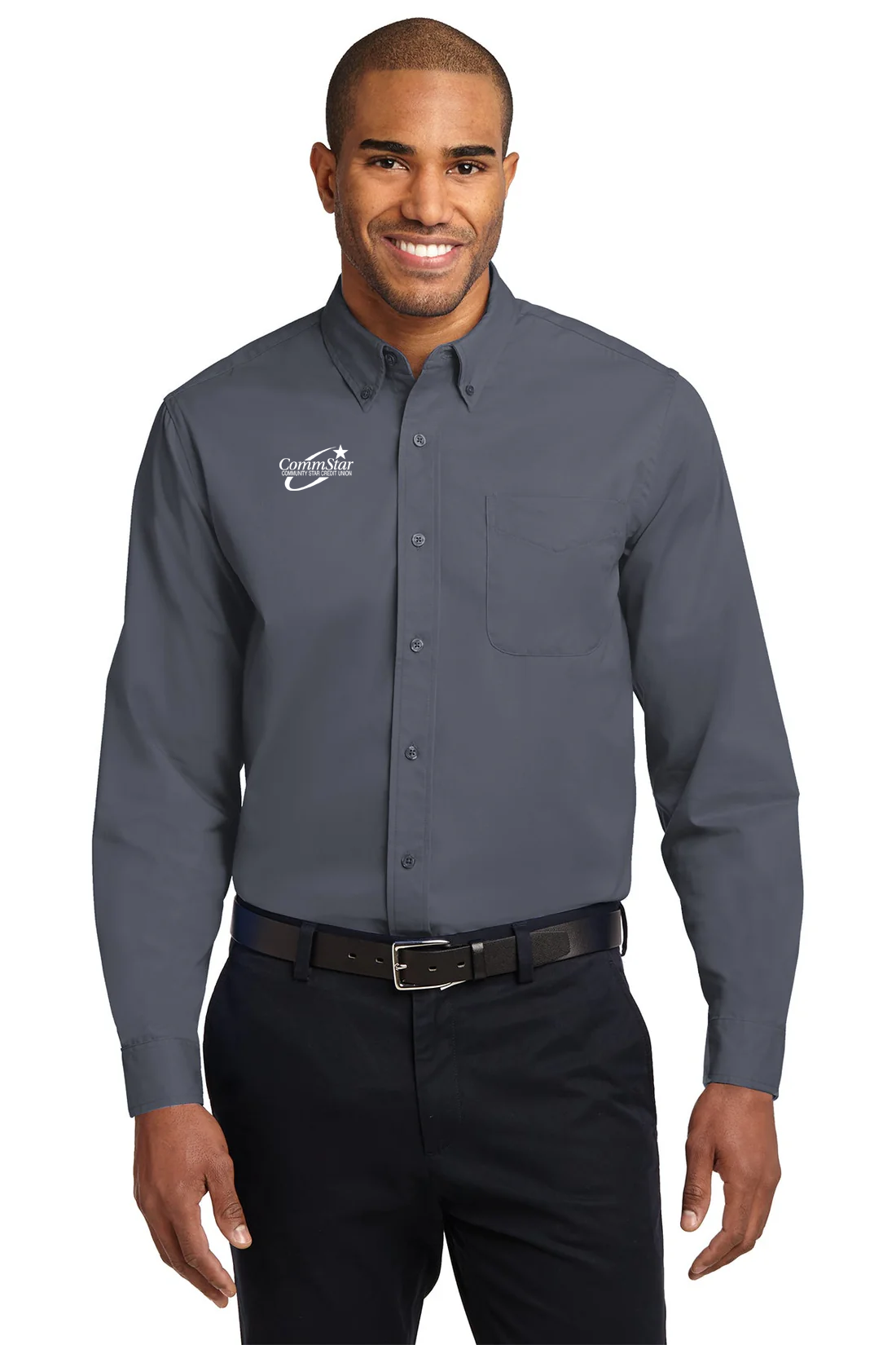 Port Authority Easy Care Shirt, Steel Grey/Light Stone [CommStar Credit Union]