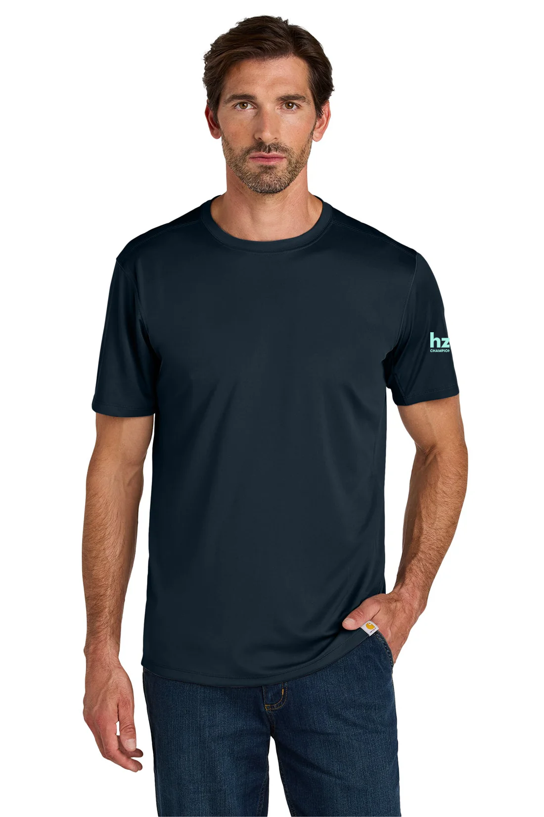 Carhartt Force Sun Defender Short Sleeve T-Shirt, Navy [Horizontal]