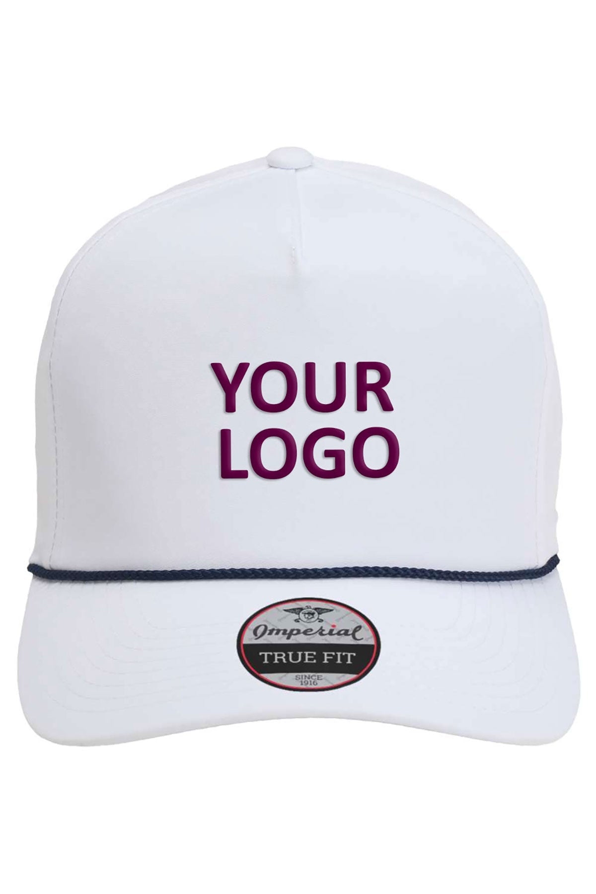 Imperial The Wrightson Custom Caps, White/Navy [Horizontal]