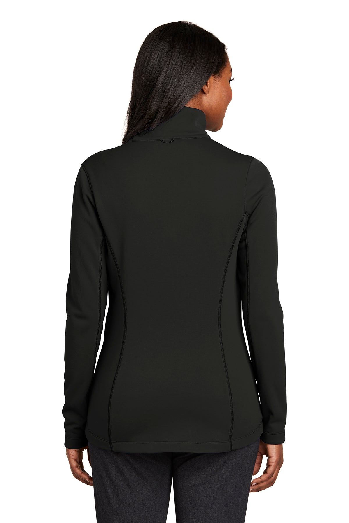 Port Authority Ladies Collective Customized Smooth Fleece Customized Jackets, Deep Black [CommStar Credit Union]