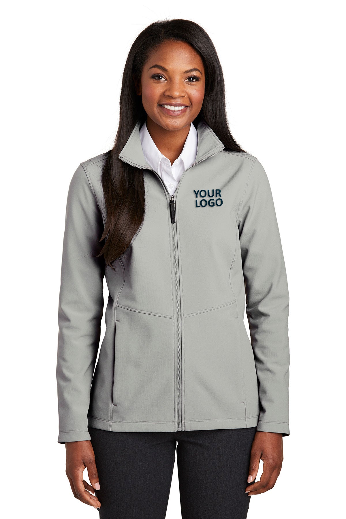 Port Authority Ladies Collective Customized Soft Shell Jackets, Gusty Grey [Tongue Point Job Corps]