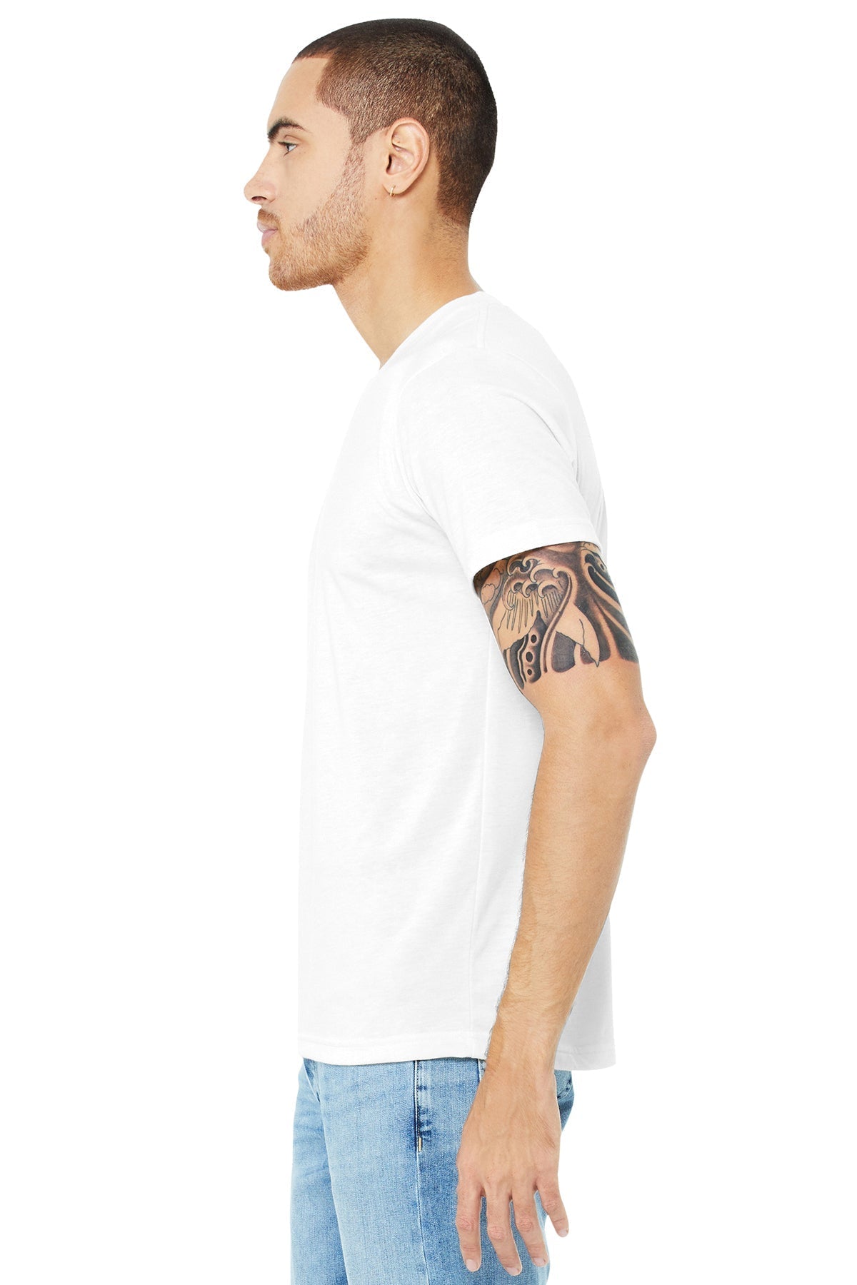 Bella Canvas Unisex USA Jersey T-Shirt, White [Kizen]