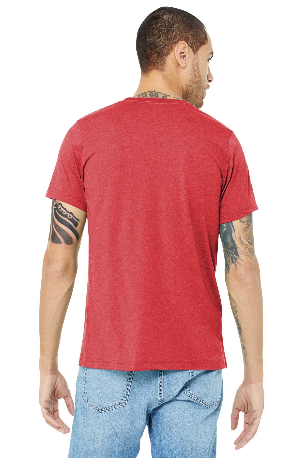 Bella Canvas Unisex Triblend T-Shirt, Red [Caliber Field Services, Inc.]