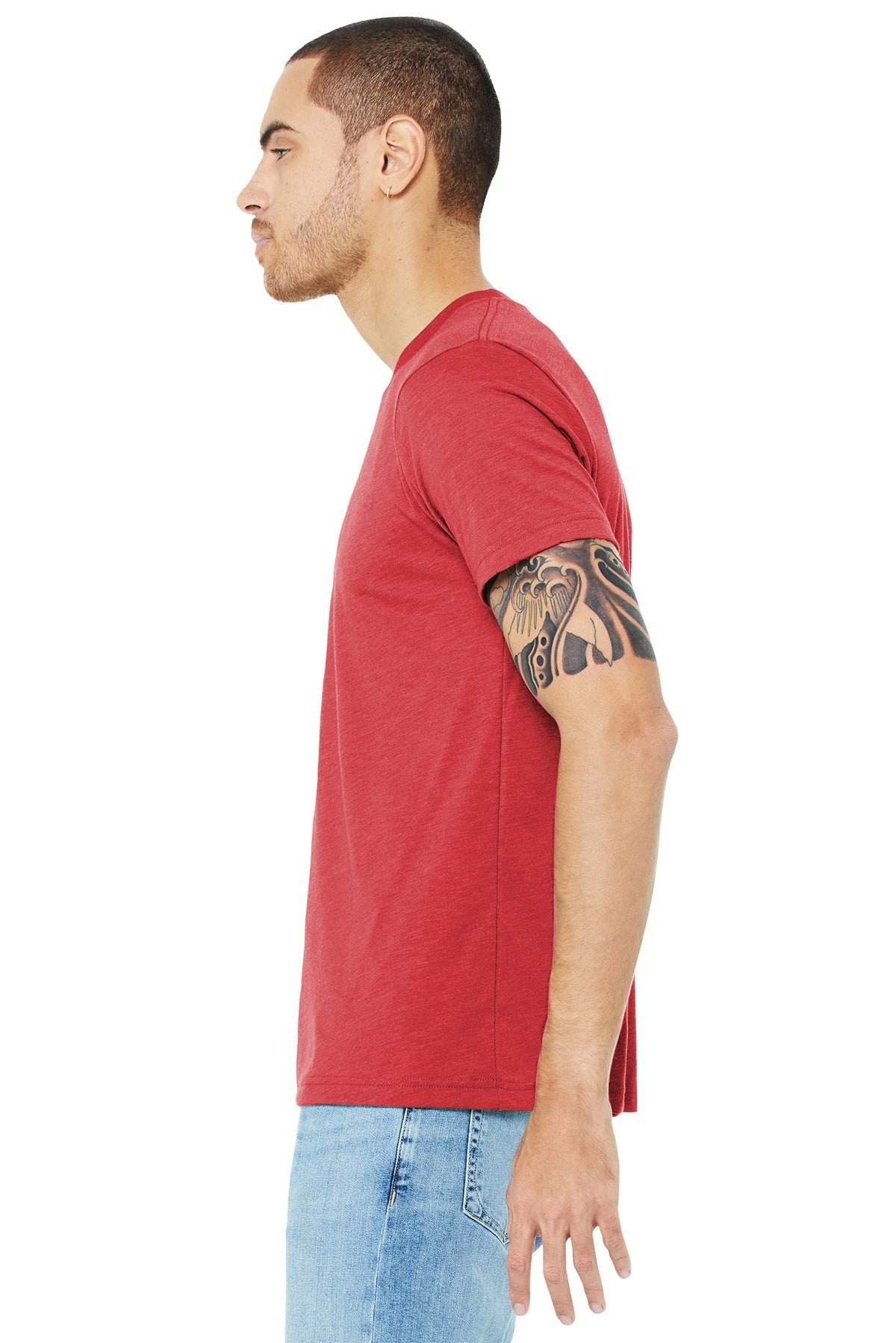 Bella Canvas Unisex Triblend T-Shirt, Red [Caliber Field Services, Inc.]