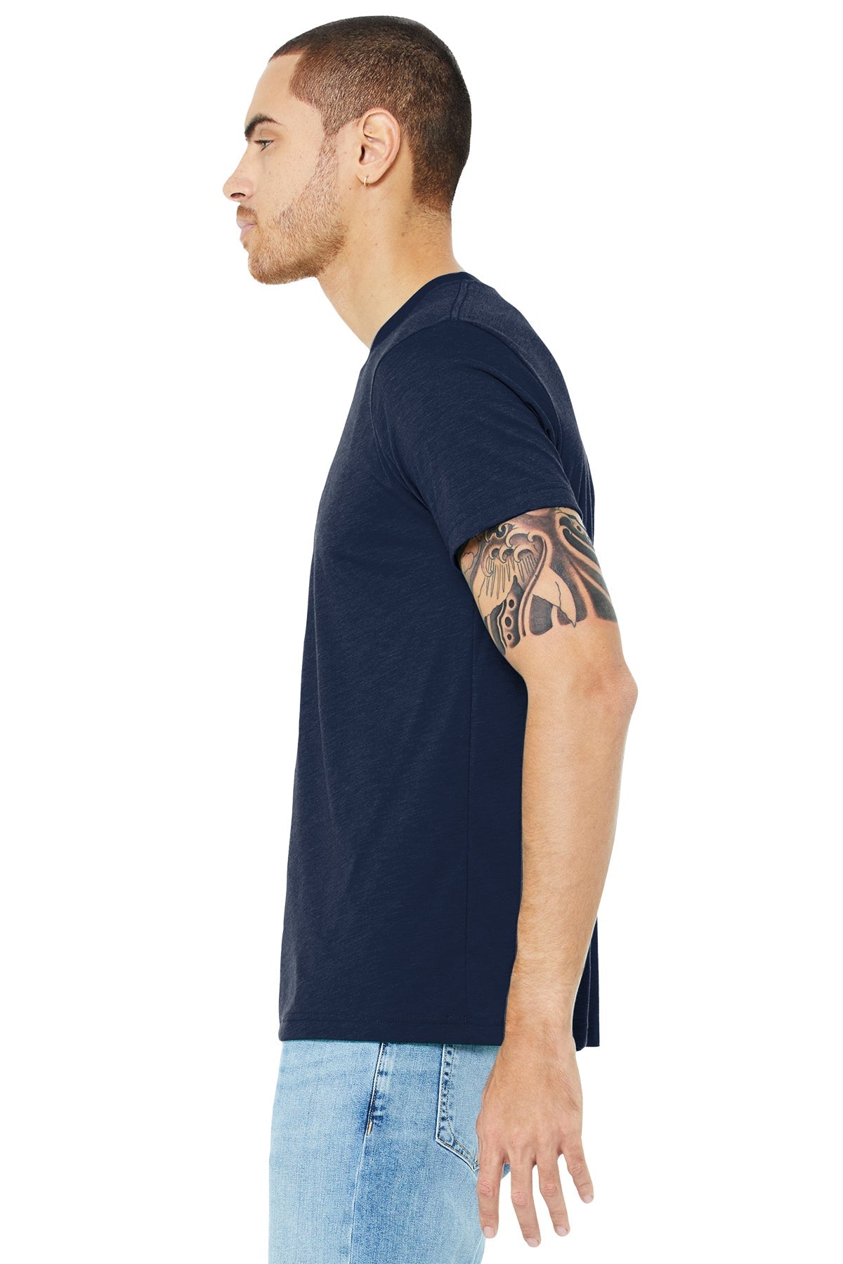 Bella Canvas Unisex Triblend T-Shirt, Solid Navy [High Sky Children's Ranch]