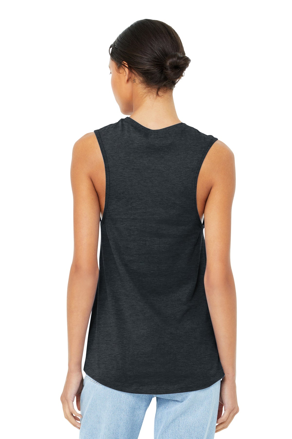 Bella Canvas Womens Jersey Muscle Tank, Dark Grey Heather [Real8 Group]
