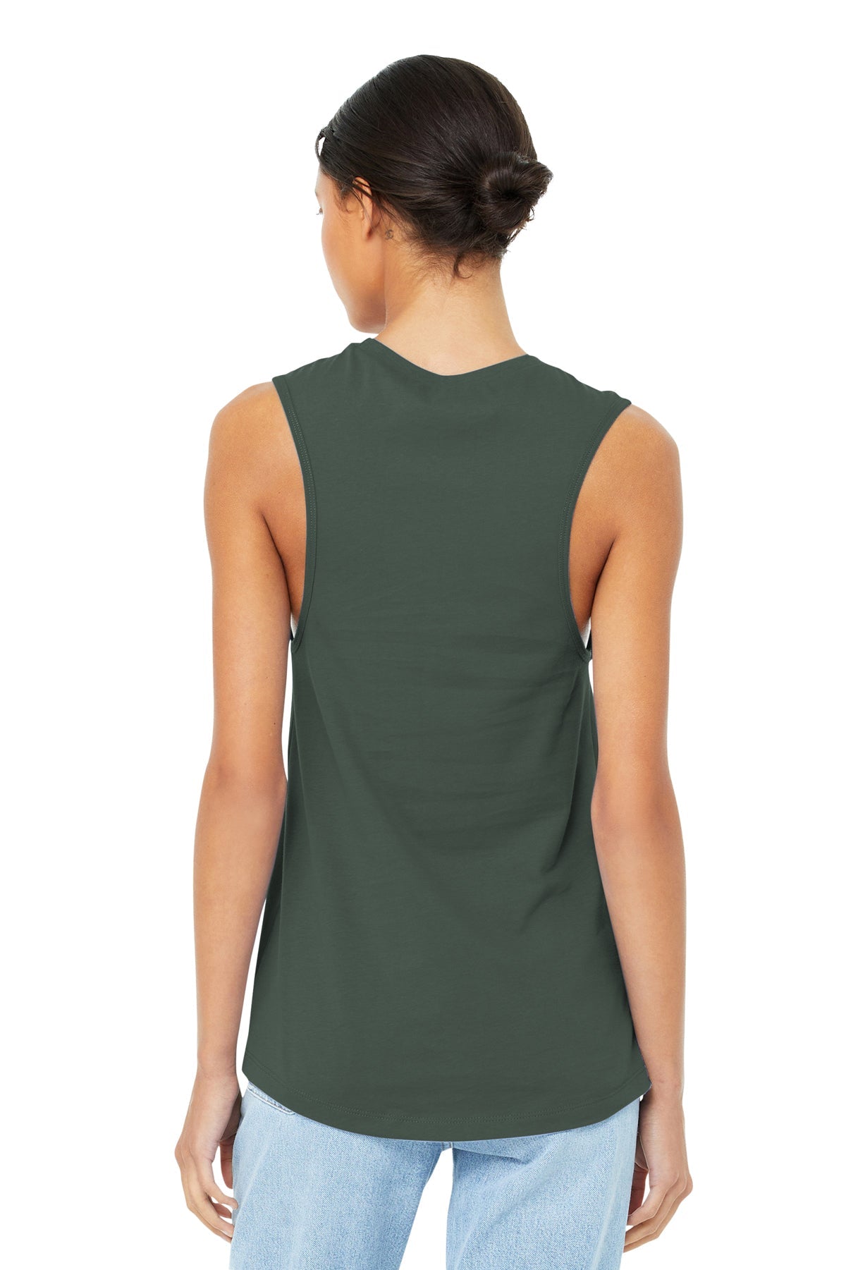 Bella Canvas Womens Jersey Muscle Tank, Military Green [Launch]