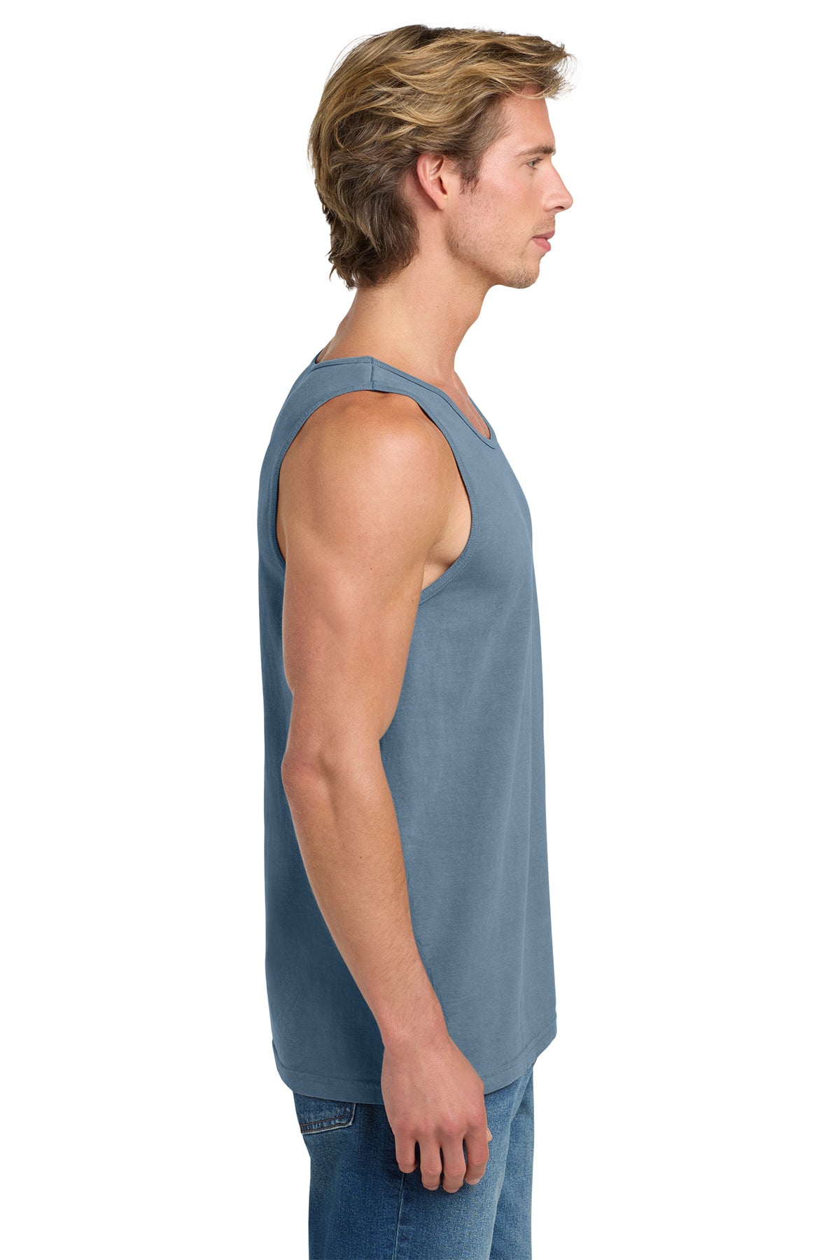 Comfort Colors Heavyweight Custom Ring Spun Tank Tops, Blue Jean