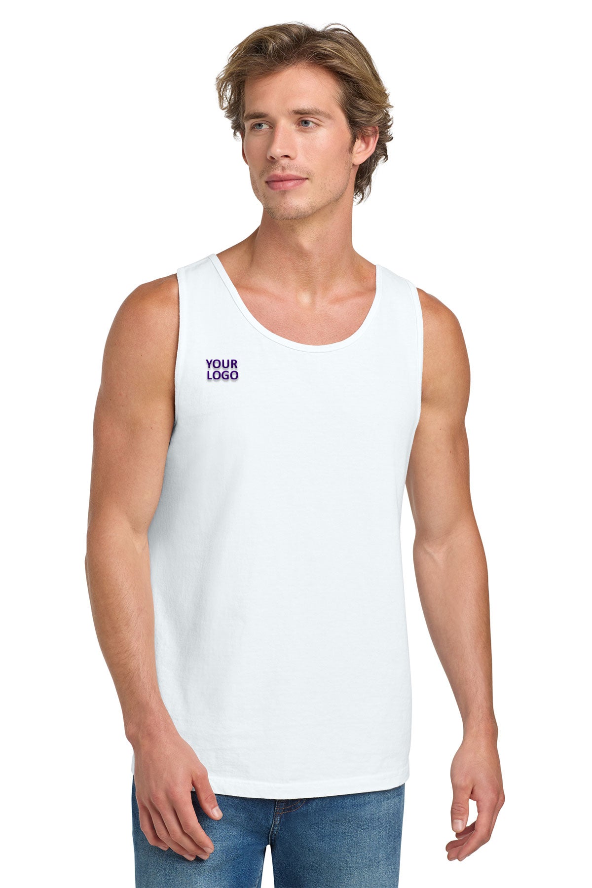 Comfort Colors Heavyweight Custom Ring Spun Tank Tops, White