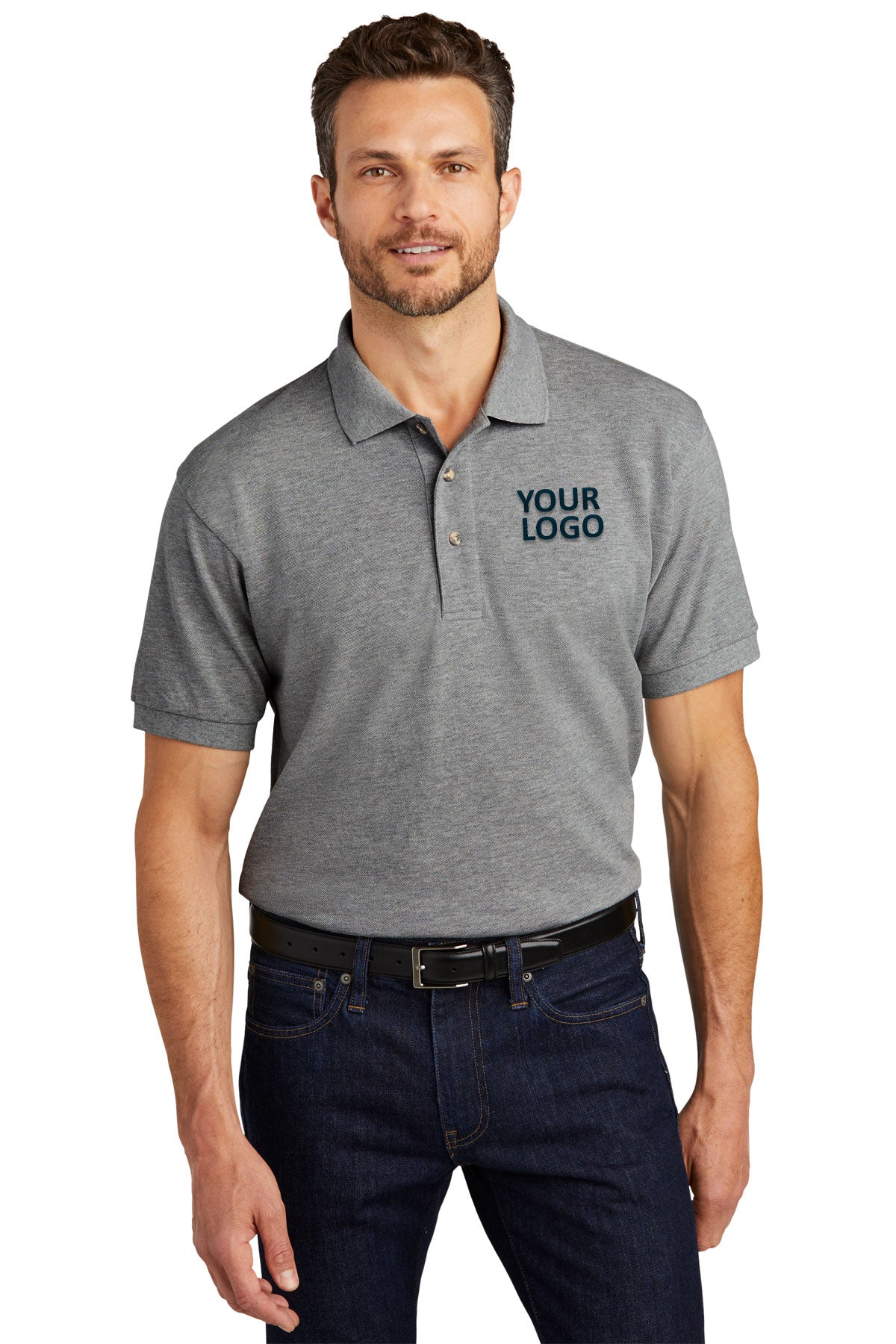 Port Authority Heavyweight Customized Cotton Pique Polos, Oxford [USFCR]