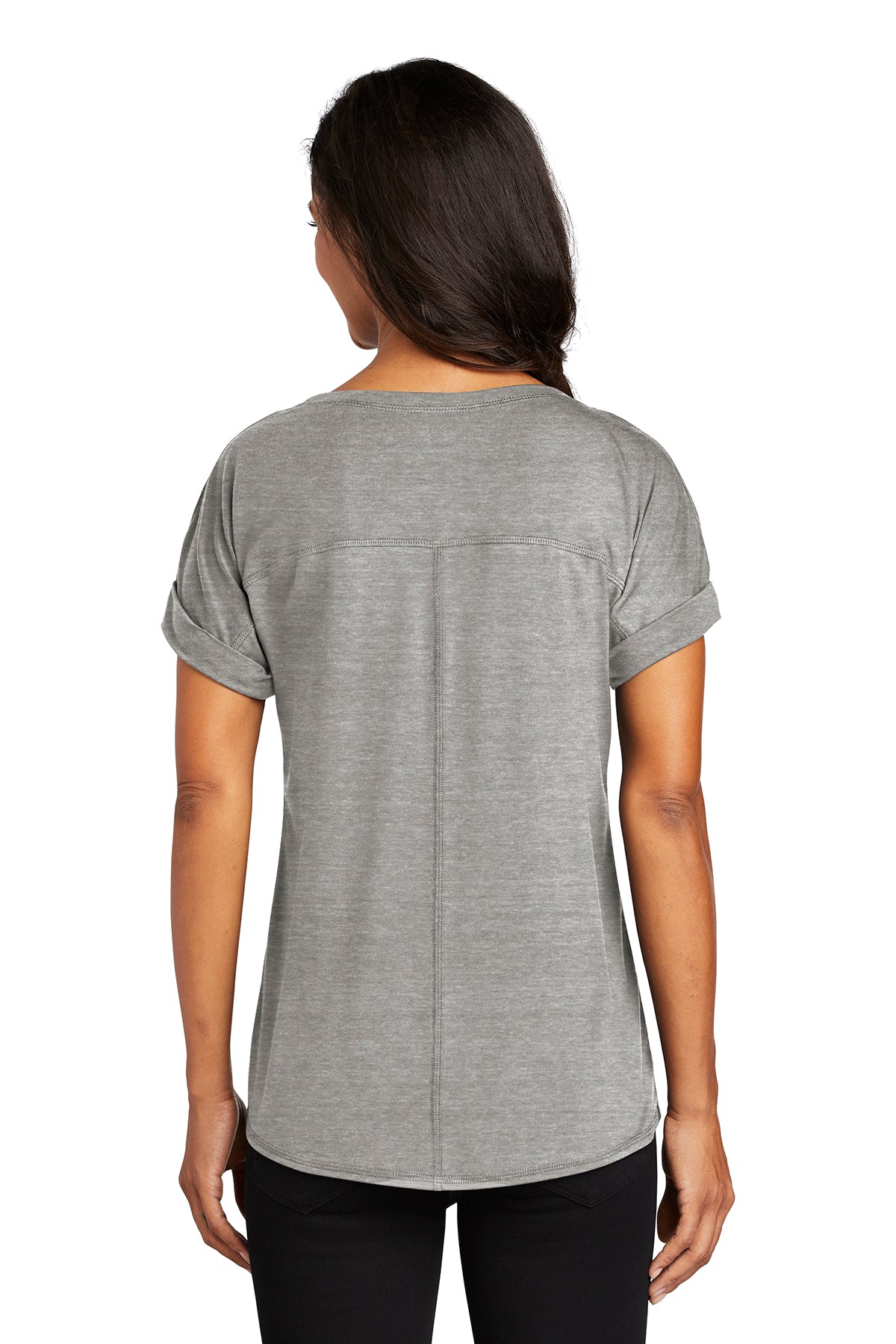 OGIO Ladies Luuma Cuffed Custom Tees, Petrol Grey [Matos Builders]