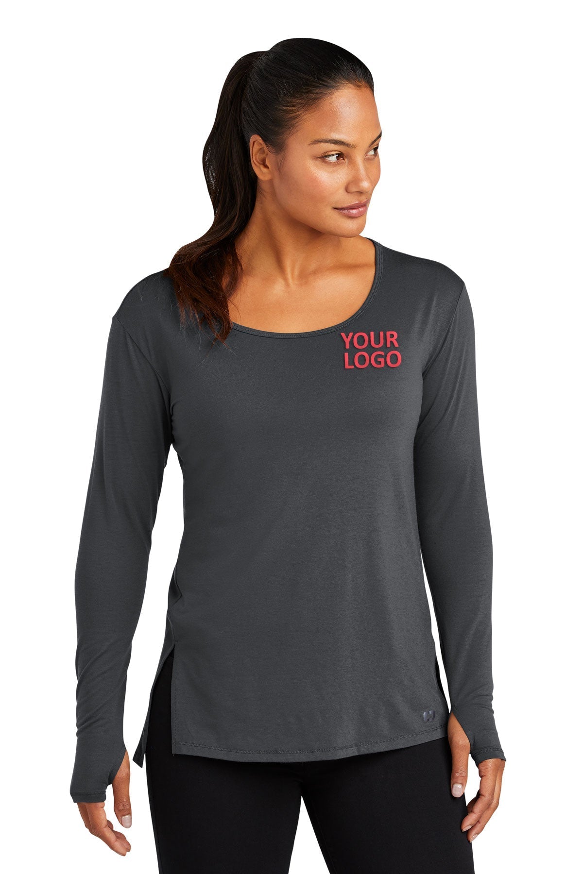 OGIO Ladies Luuma Long Sleeve Customized Tunics, Diesel Grey [Milford Mining Company Utah]