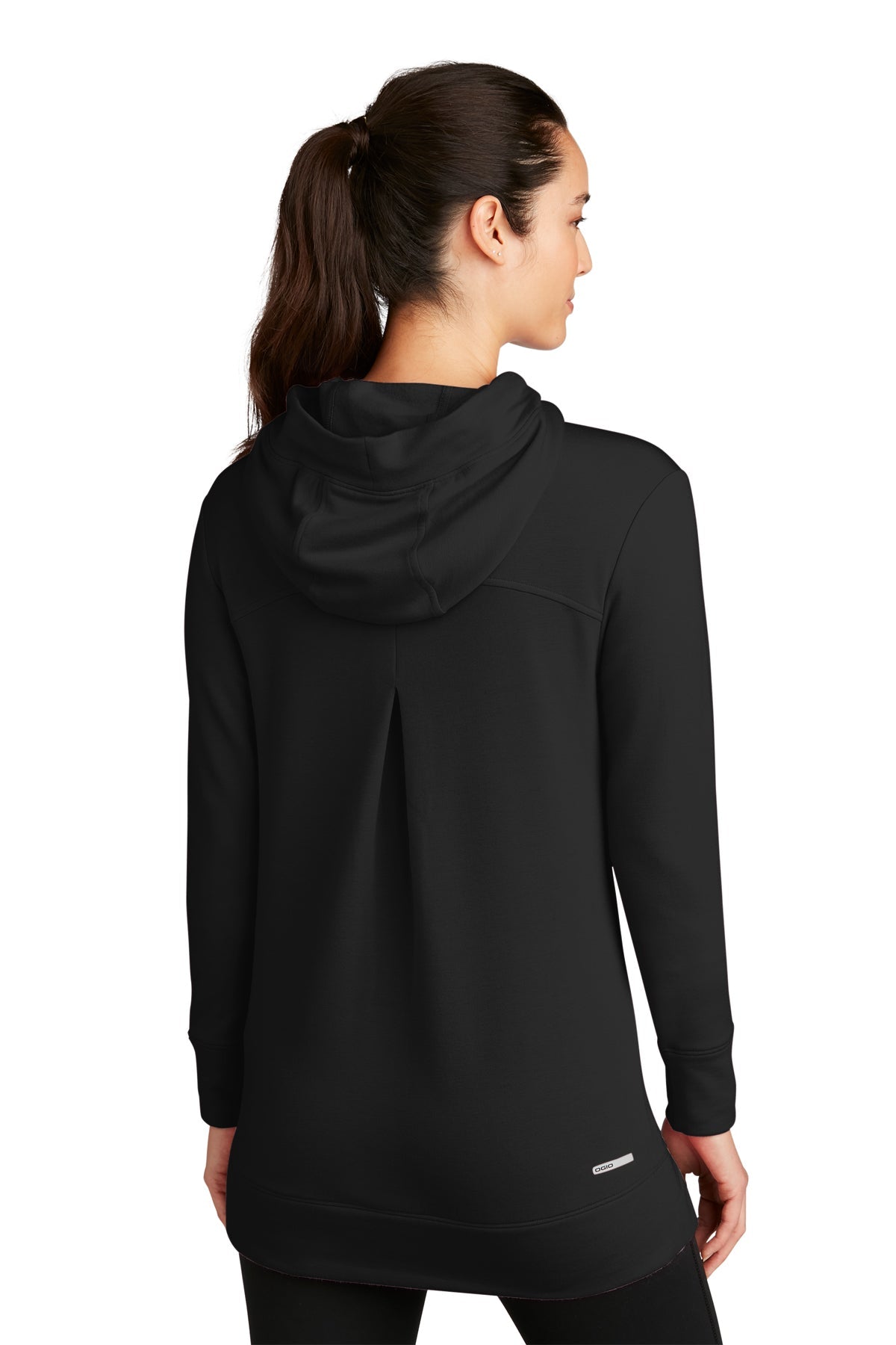OGIO Ladies Luuma Custom Fleece Hoodies, Blacktop [Horizontal Talent]