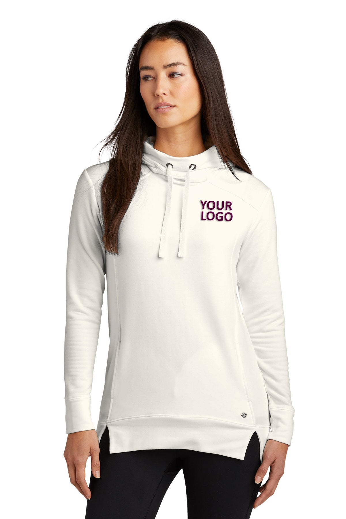 OGIO Ladies Luuma Custom Fleece Hoodies, Ivory Snow [Milford Mining Company Utah]