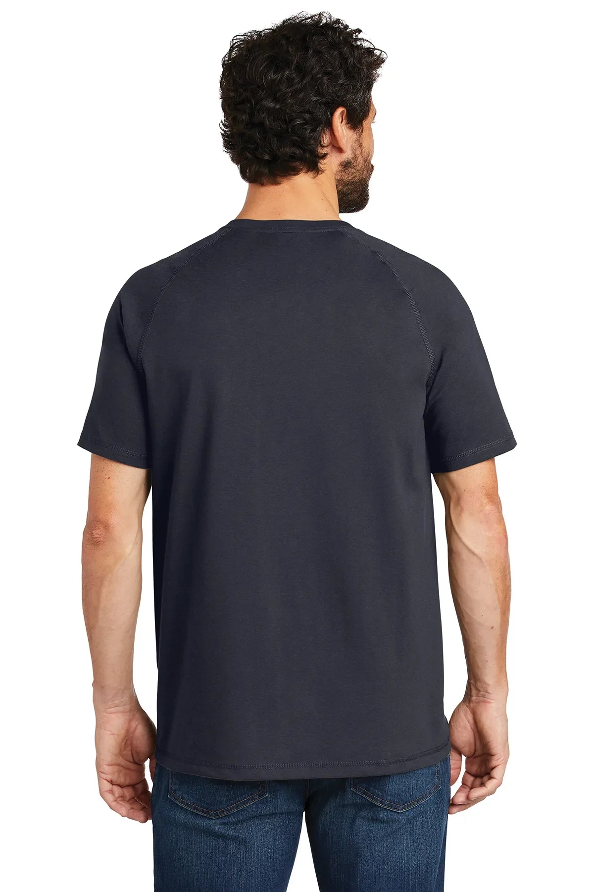 Carhartt Force Cotton Delmont Custom T-Shirts, Navy [Solar Pile Driver]
