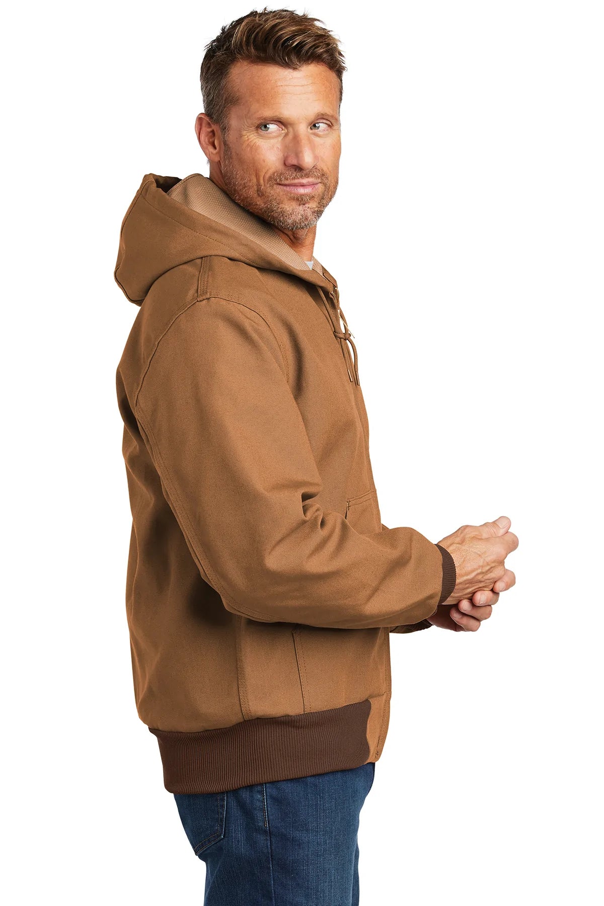 Carhartt Thermal-Lined Duck Custom Jackets, Carhartt Brown [Simple Construction]