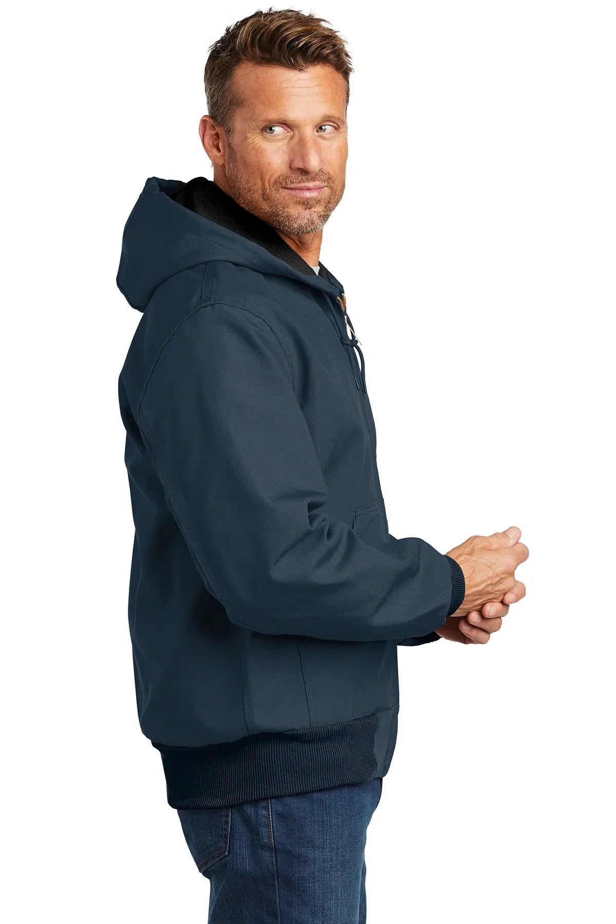 Carhartt Thermal-Lined Duck Custom Jackets, Dark Navy [Simple Construction]