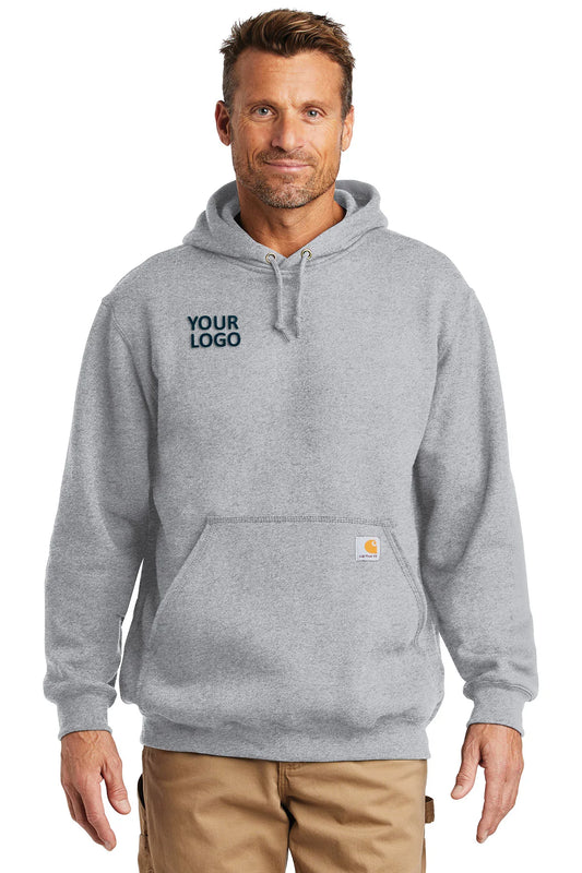 Carhartt Customized Midweight Hoodies, Heather Grey [Truforge Homes]