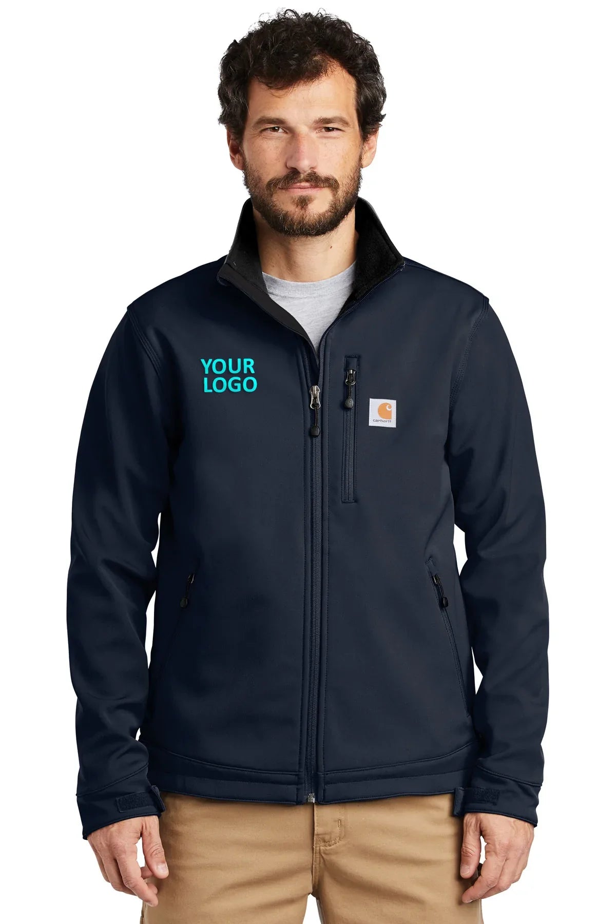 Carhartt Crowley Branded Soft Shell Jackets, Navy [AllEarth Renewables]