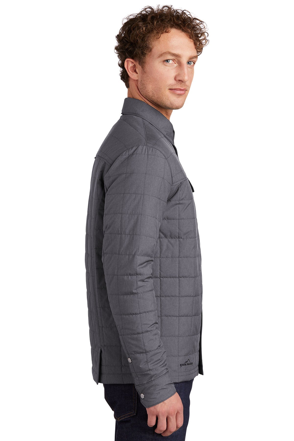 Eddie Bauer Branded Shirt Jackets, Charcoal Grey Heather [Labenz & Associates]