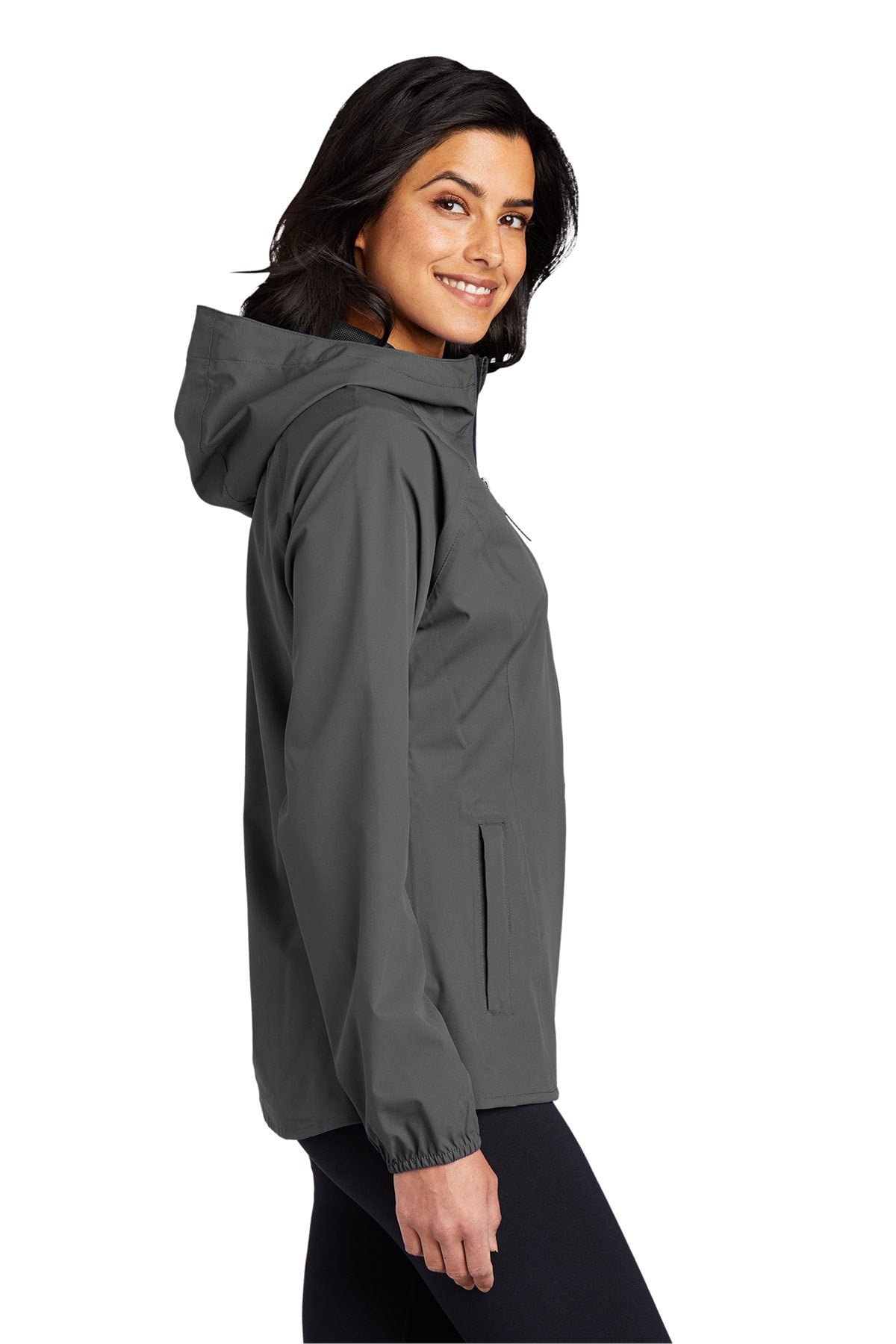 Port Authority Ladies Essential Branded Rain Jackets, Graphite [Orpical Technology Solutions]
